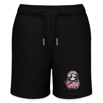 Matrjoschka Sonnenbrille Geschenk - Stanley/Stella Teenager Bio-Joggingshorts MINI BOLTER - Schwarz - Vorne