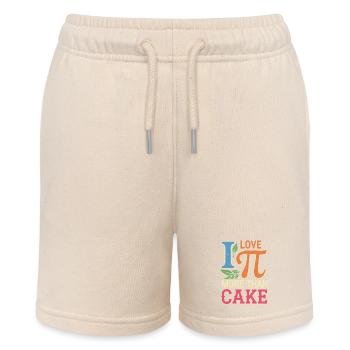 I Love Pi More Than Cake - Stanley/Stella MINI BOLTER Organic Teen Jogging Shorts - soft Ecru - Front