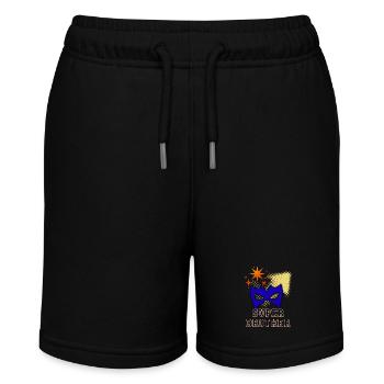 Super-Bruder - Stanley/Stella Teenager Bio-Joggingshorts MINI BOLTER - Schwarz - Vorne