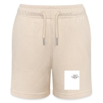 I Was Born Cool Global Warming Hot - Stanley/Stella MINI BOLTER Organic Teen Jogging Shorts - soft Ecru - Front