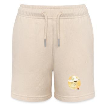 Amalfi Mood Lemon Summer Design - Stanley/Stella MINI BOLTER Organic Teen Jogging Shorts - soft Ecru - Front