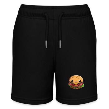 Lustiger Burger Comic - Stanley/Stella Teenager Bio-Joggingshorts MINI BOLTER - Schwarz - Vorne