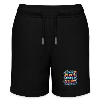 Every Pixel Tells a Story - Retro Gaming - Stanley/Stella Teenager Bio-Joggingshorts MINI BOLTER - Schwarz - Vorne