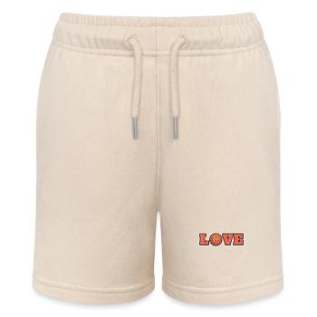 LOVE BASKETBALL GRUNGE - Stanley/Stella Teenager Bio-Joggingshorts MINI BOLTER - Natur - Vorne