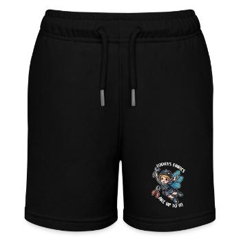 Little fairies are pitching in today! - Stanley/Stella MINI BOLTER Organic Teen Jogging Shorts - black - Front