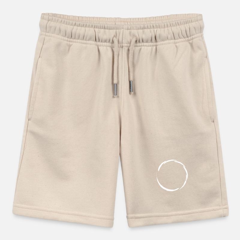 Circle Symbol White Stanley/Stella MINI BOLTER Organic Teen Jogging Shorts