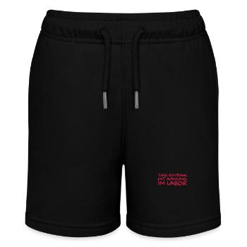 Labor Chemiker Chemielaborant Spruch - Stanley/Stella Teenager Bio-Joggingshorts MINI BOLTER - Schwarz - Vorne