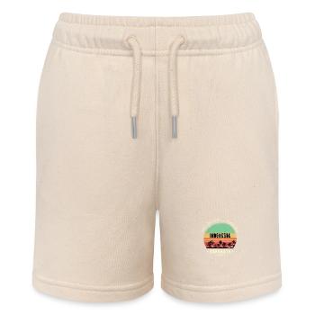 Surabaya Indonesien Strand Design - Stanley/Stella Teenager Bio-Joggingshorts MINI BOLTER - Natur - Vorne