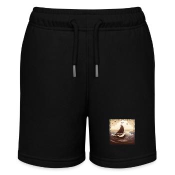 Dériveur brun chocolat sur mer agitée - Short bio MINI BOLTER Stanley/Stella Ado - noir - Devant