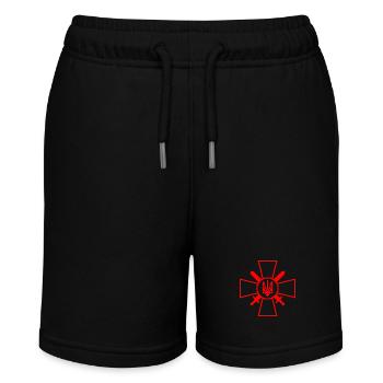 Ukraine - Stanley/Stella Teenager Bio-Joggingshorts MINI BOLTER - Schwarz - Vorne