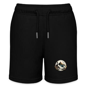 Chinese Style Landscape, Traditional Drawing, Ink - Stanley/Stella MINI BOLTER Organic Teen Jogging Shorts - black - Front