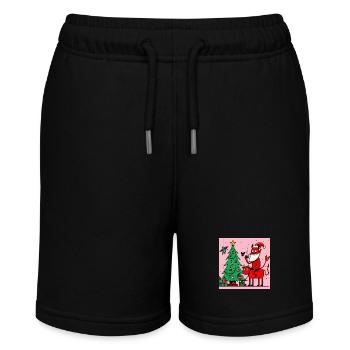 Devil Christmas Cartoon - Stanley/Stella MINI BOLTER Organic Teen Jogging Shorts - black - Front
