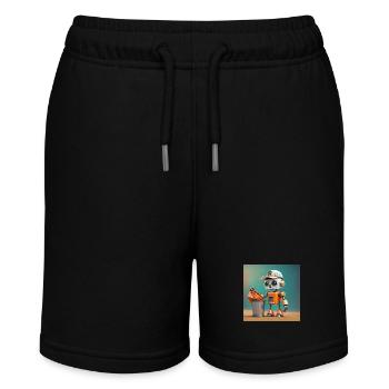 mignon petit robot vintage futuriste orange - Short bio MINI BOLTER Stanley/Stella Ado - noir - Devant
