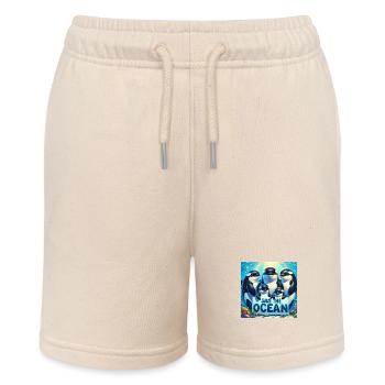 Orca Family - Stanley/Stella MINI BOLTER Organic Teen Jogging Shorts - soft Ecru - Front