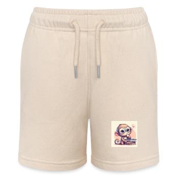Affe nachdenklich - Stanley/Stella Teenager Bio-Joggingshorts MINI BOLTER - Natur - Vorne