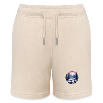Winter Magic Landscape - Stanley/Stella MINI BOLTER Organic Teen Jogging Shorts - soft Ecru - Front
