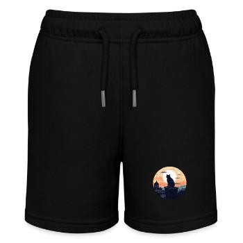 Cat on the roof - Stanley/Stella MINI BOLTER Organic Teen Jogging Shorts - black - Front