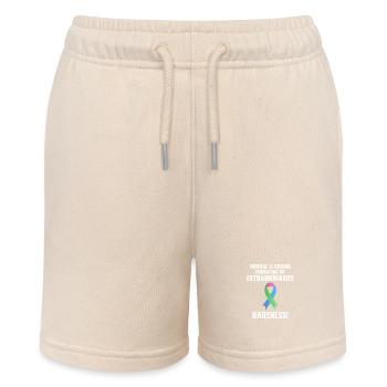 Bewusstsein für seltene Krankheiten Außergewöhnliches - Stanley/Stella Teenager Bio-Joggingshorts MINI BOLTER - Natur - Vorne