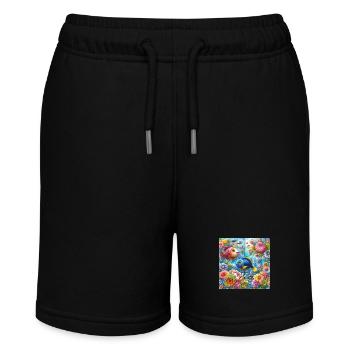 Poissons heureux les fleurs des mers - Short bio MINI BOLTER Stanley/Stella Ado - noir - Devant