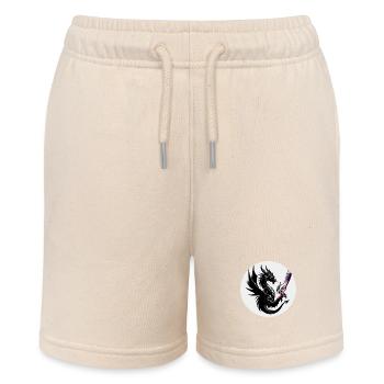 Stylish Tattooed Dragon - Stanley/Stella MINI BOLTER Organic Teen Jogging Shorts - soft Ecru - Front