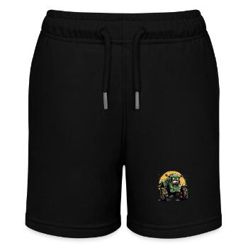Wütender Traktor Nr. 1 - Stanley/Stella Teenager Bio-Joggingshorts MINI BOLTER - Schwarz - Vorne