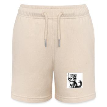 Cute Little Kitty - Stanley/Stella MINI BOLTER Organic Teen Jogging Shorts - soft Ecru - Front