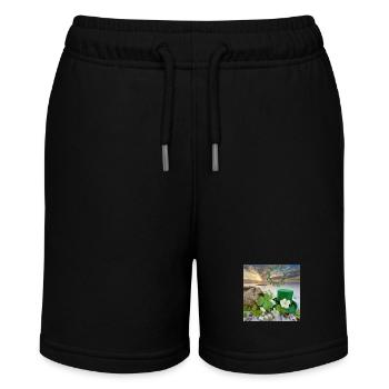 St. Patrick's Day - Stanley/Stella MINI BOLTER Organic Teen Jogging Shorts - black - Front