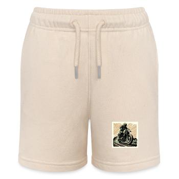 Caferacer green orange - Stanley/Stella MINI BOLTER Organic Teen Jogging Shorts - soft Ecru - Front