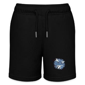 Störche - Stanley/Stella Teenager Bio-Joggingshorts MINI BOLTER - Schwarz - Vorne
