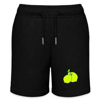 zitronen - Stanley/Stella Teenager Bio-Joggingshorts MINI BOLTER - Schwarz - Vorne