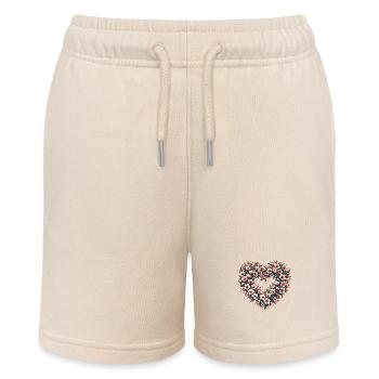 Spring Flowers - Stanley/Stella MINI BOLTER Organic Teen Jogging Shorts - soft Ecru - Front