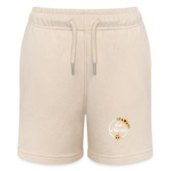 The Sunflower Floral Bride - Bride Gift Idea - Stanley/Stella MINI BOLTER Organic Teen Jogging Shorts - soft Ecru - Front