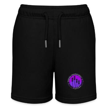Logo sur fond violet. - Short bio MINI BOLTER Stanley/Stella Ado - noir - Devant
