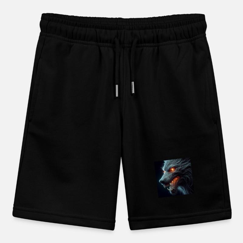 Wolf unheimlich gefährlich Hyperrealismus 3 D Stanley/Stella MINI BOLTER Organic Teen Jogging Shorts