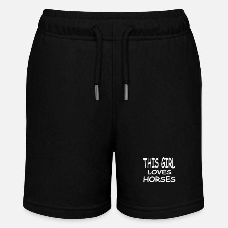 Pferde - Pantaloncini sportivi ecologici MINI BOLTER per ragazzi di Stanley/Stella - nero