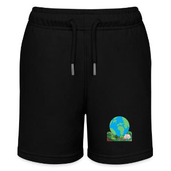 Weltumwelttag - Stanley/Stella Teenager Bio-Joggingshorts MINI BOLTER - Schwarz - Vorne