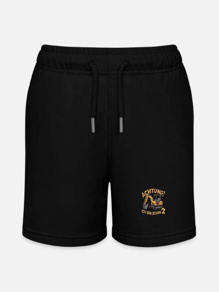 Attention! I'm already 2 - Stanley/Stella MINI BOLTER Organic Teen Jogging Shorts - black