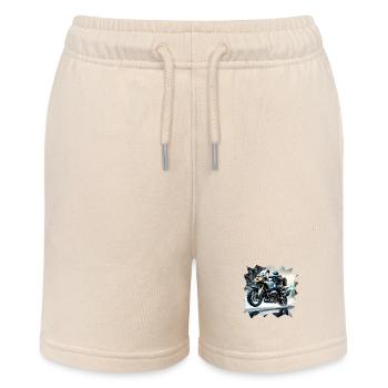 Motorrad nasse Fahrbahn - Stanley/Stella Teenager Bio-Joggingshorts MINI BOLTER - Natur - Vorne