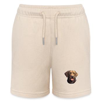 Labrador Retriever Head Panting - Stanley/Stella MINI BOLTER Organic Teen Jogging Shorts - soft Ecru - Front