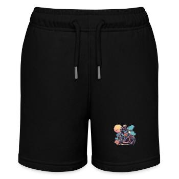 Motorcyclist Red Motorcycle - Stanley/Stella MINI BOLTER Organic Teen Jogging Shorts - black - Front