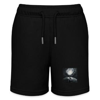 Dunkler Raum - Stanley/Stella Teenager Bio-Joggingshorts MINI BOLTER - Schwarz - Vorne