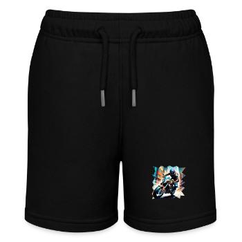 Motorrad Rennfahrer - Stanley/Stella Teenager Bio-Joggingshorts MINI BOLTER - Schwarz - Vorne