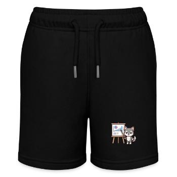 Cute Little Teacher Wolf - Stanley/Stella MINI BOLTER Organic Teen Jogging Shorts - black - Front