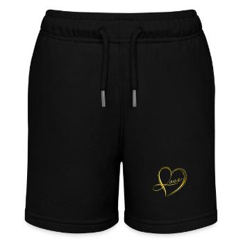 golden heart - Stanley/Stella MINI BOLTER Organic Teen Jogging Shorts - black - Front