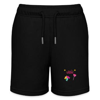 süße Träume - Stanley/Stella Teenager Bio-Joggingshorts MINI BOLTER - Schwarz - Vorne