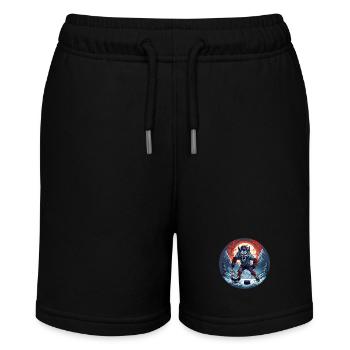 Gruseliges Halloween-partykostüm Werwolf-eishockey - Stanley/Stella Teenager Bio-Joggingshorts MINI BOLTER - Schwarz - Vorne