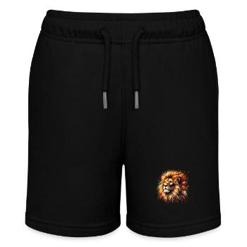 Lion in watercolor, colorful - Stanley/Stella MINI BOLTER Organic Teen Jogging Shorts - black - Front