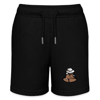 Lustiger DJ Grizzly Braunbär Party Club Musik Bär - Stanley/Stella Teenager Bio-Joggingshorts MINI BOLTER - Schwarz - Vorne