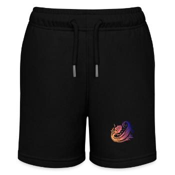 Ornamental Floral Design - Stanley/Stella MINI BOLTER Organic Teen Jogging Shorts - black - Front