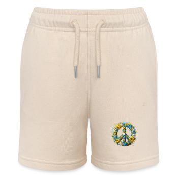 Hippie Soul Groovy Sommer Zeit Frieden Liebe Ukraine - Stanley/Stella Teenager Bio-Joggingshorts MINI BOLTER - Natur - Vorne